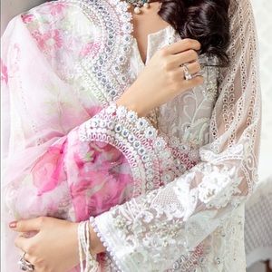 Pakistani designer 3 piece chiffon suit